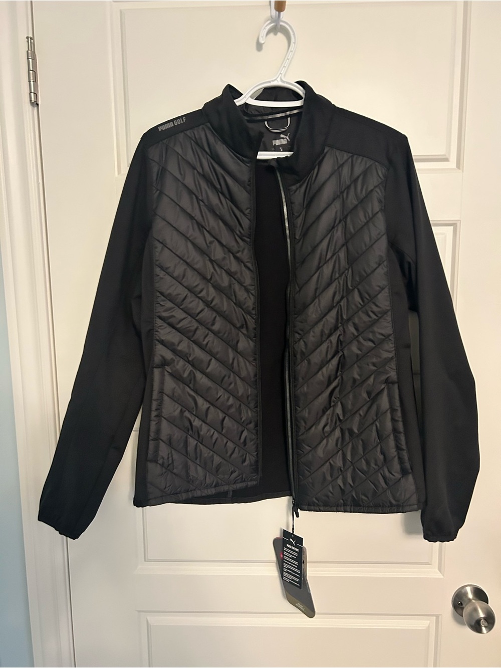 Puma Black Quilted Hybrid Jacket